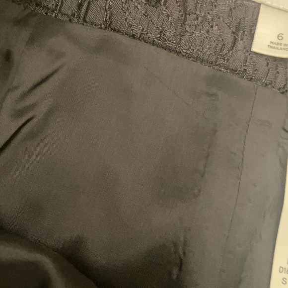 Loft NWT Black w/Sparkle Pencil Skirt Damask Print Size 6 - Picture 5 of 7